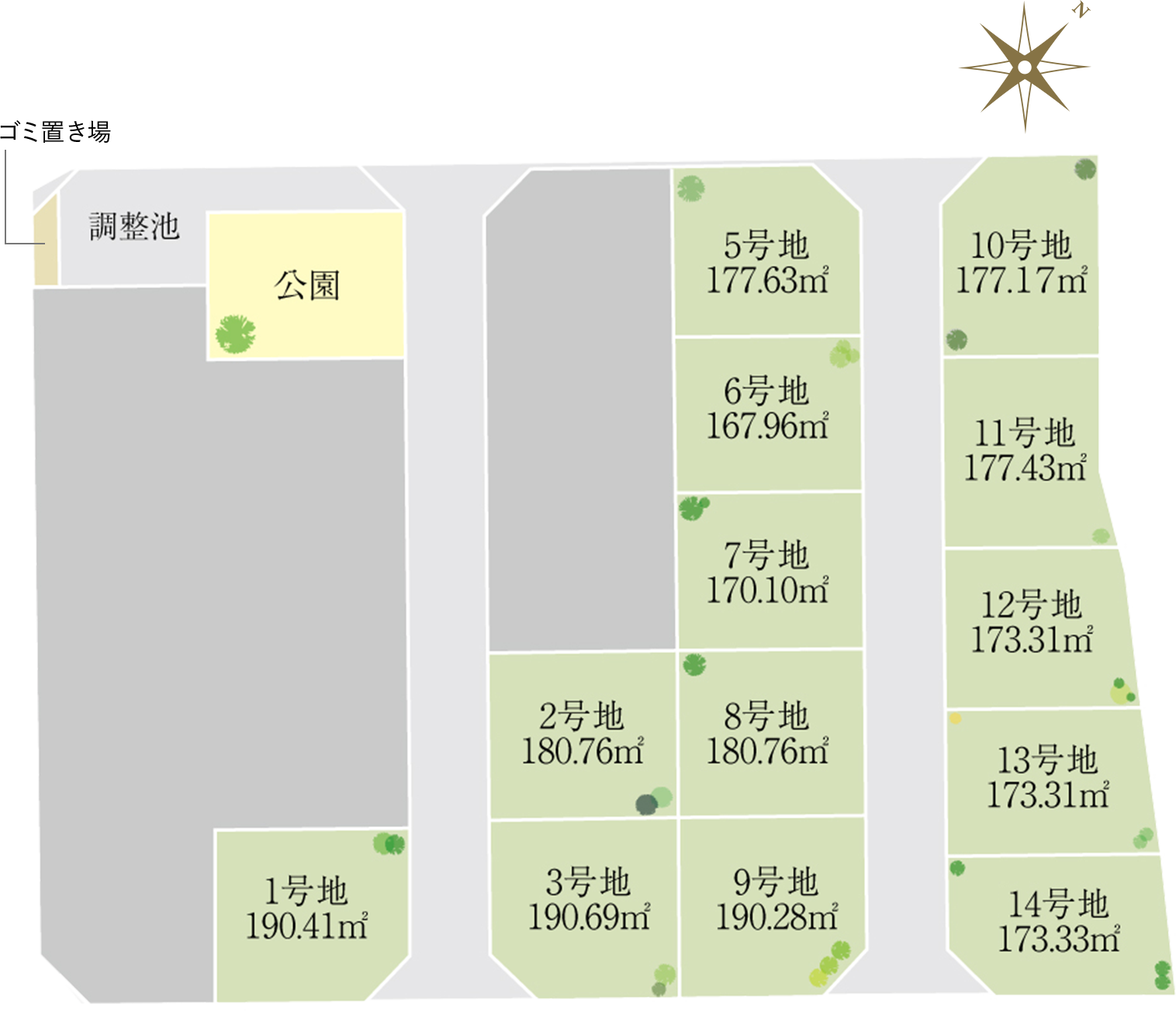 ハートフルビレッジ学園前・菅野台　区画図