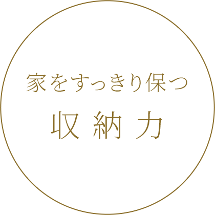 家をすっきり保つ収納力