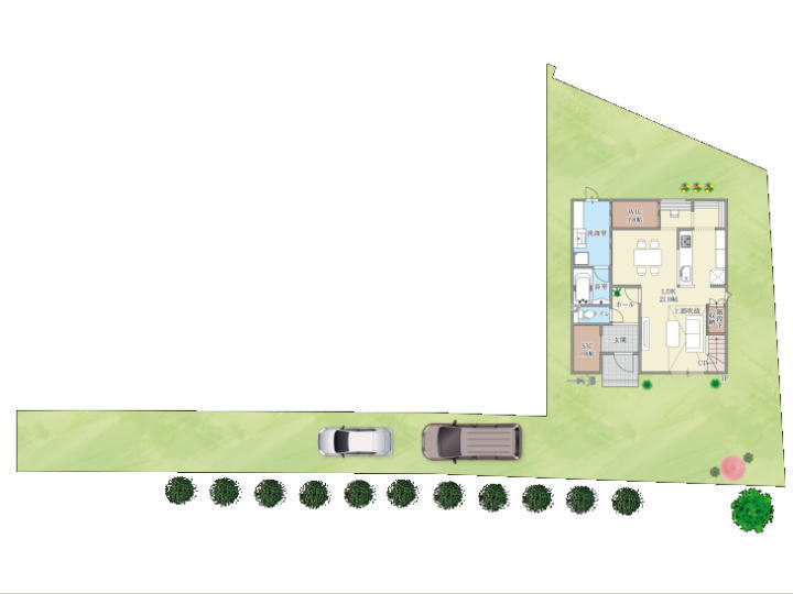 ココナラ生駒台南の間取り画像