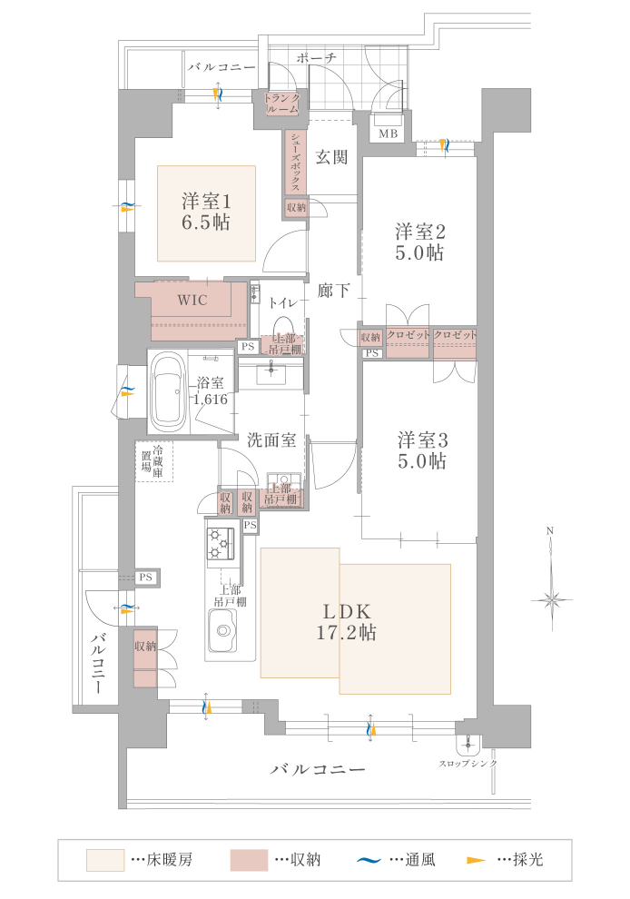 間取りAタイプ詳細間取り図